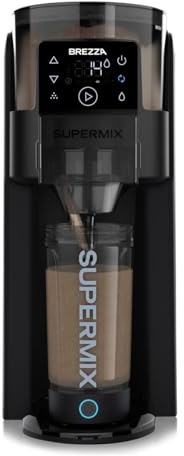 BREZZA Supermix Automatic Protein Shake Maker – Electric Powder Dispenser & Mixing Cup System | 24 oz BPA-Free Tritan | 95% Accuracy | Clump-Free Shakes in 25 Seconds