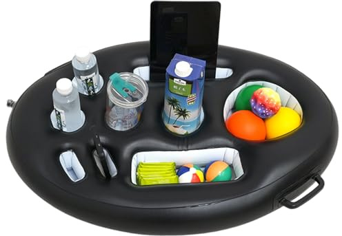 Hbbgdiy Barra Inflable para Piscina de 29, 5 x 19, 7 x 4, 7 con Asas, Bandeja enfriadora Multiusos para Fiestas en la Piscina, Playa, estación Flotante de Aperitivos y Bebidas
