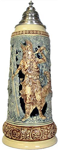 KING Jarra de cerveza alemana Hermann el querusco, jarra 3 litros, Limitaet 2014