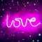 Néon Love Signs Light LED Amour Art Décoratif Signe de Chapiteau - Décoration Murale/Décoration de Table pour Fête de Mariage Salle Enfants Salon Maison Bar Pub Hôtel Plage Récréatif (rose)