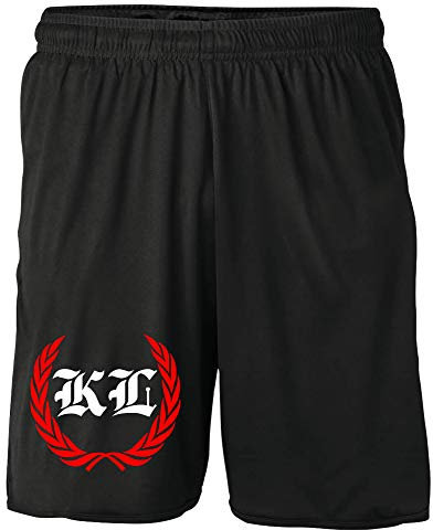 Kaiserslautern Kranz Shorts | Fussball Sport Sommer Ultras Kurze Hose Sporthose (L, Schwarz Kranz M1)