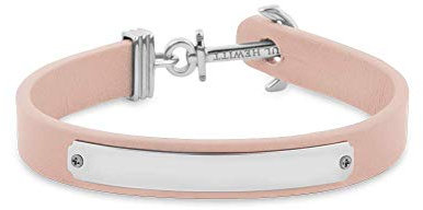 PAUL HEWITT Damen Ankerarmband Signum mit Leder Band in Rosa und Anker aus Edelstahl in Silber PH-FSC-S-N-M