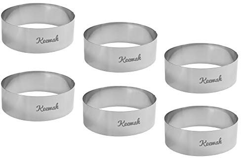 Keewah Burger-Ring, 11,4 cm, Edelstahl, 6 Stück