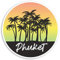 2 x 10 cm Tropical Phuket Vinyl-Aufkleber – Thailand Reisegepäck-Aufkleber #30652 (10 cm breit)