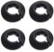 MroMax 25 mm Rohrabdeckung, schwarze Rohrmanschette, Flansch, Rohrlochmanschetten für Heizkörper, Wandrohrdekoration, 4 Stück