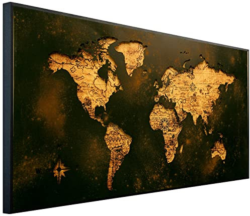 Ecowelle Infrarotheizung mit Bild | 1200 Watt | 60x120 cm | Infrarot Heizung| | Made in Germany| i 187 Weltkarte
