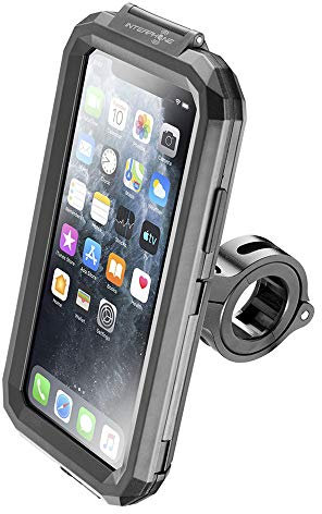 INTERPHONE SMIPHONE11PROMAX - Motorrad Lenker Handy Halterung Mit 360° Drehen für Iphone 11ProMax - Wasserdichte IPX4 - Stoßfestes und vibrationsfreies Silikon-Interieur - Touch-Screen