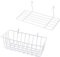 GBYAN Hanging Basket Gitterkörbchen Metalldraht Korb für Gitterwand Straight Shelf Flower Pot Display Holder for Wire Wall Grid Panel, 2 Pack (Weiß)