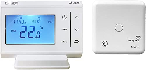 Optimum WiFi + RF Digital Programmable Room Thermostat Wireless - IOS & Android Apps Also works with Amazon Echo & Google Assistant