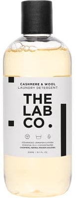 The Lab Co. Cashmere and Wool Laundry Wash 300ml. 20 washes. Detergent for Cashmere, Merino, Mohair and Wool Blends. For hand-washing and washing machines. Myrrh, Cinnamon & Cedarwood.