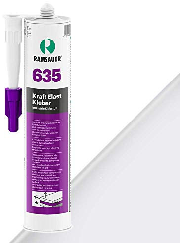 Ramsauer 635 Kraft Elast Kleber - Hybrid Dichtstoff, 290ml Kartusche (Glasklar)