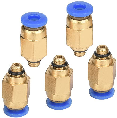Steckverbinder, Schnellsteckverbinder,5 Stück Steckverschraubung Pneumatik (M5 x4mm)