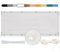 MEEYI Brise Vue Balcon Pare-Vue pour Balcon Paravent de Balcon 85x150cm Opaque Protection UV, Résistant aux déchirures, Intempéries, avec Oeillets, Attaches de câble et Cordons Blanc