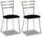 ASTIMESA SCRRNE Dos sillas de Cocina, Metal, Negro, Altura de Asiento 45 cms