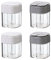 4 Pack Multi Spice Container Portable Travel Camping Seasoning Condiment Dispenser Plastic Salt Pepper Shaker Picnic Cooking Seasoning Box or Travel Kitchen