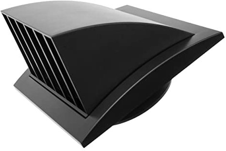 Vent Systems Anthracite 100 mm / 4 inch Exhaust Vent Cover - Louvered Dryer Cover - Vent Hood Cap - One-Directional Plastic Air Supply Grille - Non Return valve - Outlet Cowl Air Vent Grille