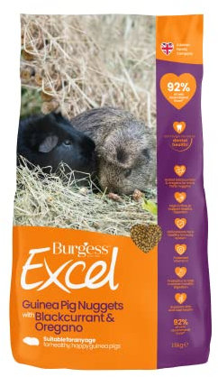 Excel Burgess Guinea Pig Nuggets Blackcurrant and Oregano, 1.5 kg