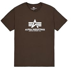 Alpha Industries Herren Basic Big Logo T-Shirt, Black Olive, XL