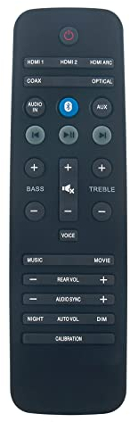 VINABTY B5 Ersatzfernbedienung Kompatibel mit Philips Fidelio Soundbar Lautsprecher Fernbedienung B5/37 B5/79 B5/12