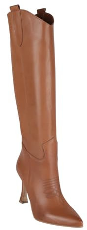 Stivali in Pelle con Tacco e Ricamo - Taglia 41