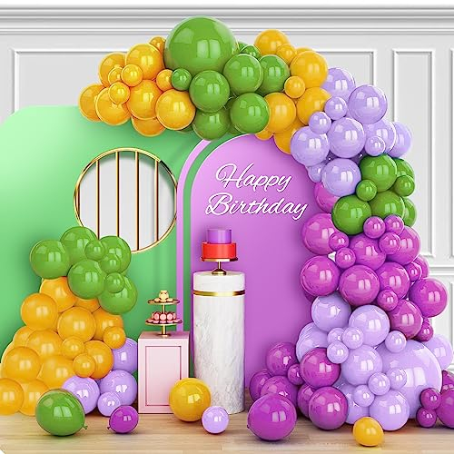 DUGEHO 100 Stück Rosa lila Girlande Ballonbogen Luftballons Girlande Set,Konfetti Luftballons,Latexballon für Geburtstag Hochzeit Jubiläum Baby Shower Party