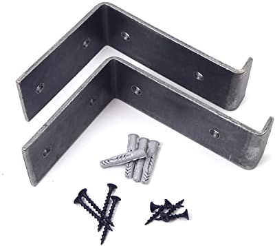 Pair of Lipped Scaffold Board Shelf Brackets Cast Iron (4 x 4)