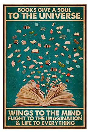 Botanisches Bücherregal Bibliothek Dekor Poster Bücher Und Kaffee Druck Wand Kunst Buch Liebhaber Wissen Leinwand Malerei Lesesaal Dekor 50X70Cm Kein Rahmen