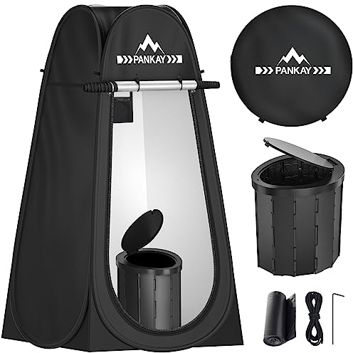 Pankay with Toilettes Portables avec Tente Pop-up Unisexe, Noir, XL