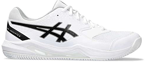 ASICS Gel-Dedicate 8 Padel, Sneaker Uomo, Bianco/Nero, 46.5 EU
