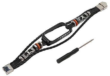 Zudoo Pulsera de Reloj Inteligente, Pulseras de Reloj Duraderas y Amigables con la Piel, Pulsera Elegante con Destornillador para Banda 2 (Negro)