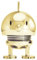 Hoptimist Bumble Wackelfigur & Glücksbringer, Skandinavische Deko Figuren für Wohnzimmer, Schreibtisch, Büro, Bürodeko & Lustige Kleine Geschenke, 4,5 x 5,8 x 7,6 cm, Small, Gold