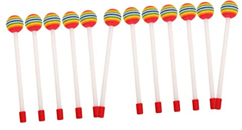 Supvox 12 Stk Schwammstock Trete Mallet-trommelstöcke Glockenspiel Glockenstock Stöcke Für Die Bassdrum Laue Welttrommel Glockenspielstöcke Und Schlägel Student Plastik Werkzeug Musik