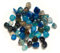 50 stück Achat Edelsteine Halbedelsteine Perlen 9mm ~ 15mm Trommelsteine Edelstein Halbedelstein für Edelsteinspiel zur Schatzsuche und Dekoration (Blau)