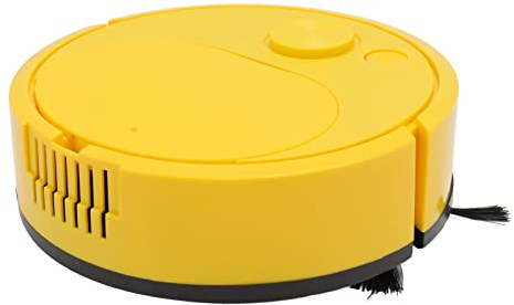 Brrnoo Roboterstaubsauger, Roboterstaubsauger, Intelligenter Kehrroboter, ABS-USB-Aufladung, Automatische Vermeidung, Effiziente Reinigung von Teppichen und Holzböden (Yellow)