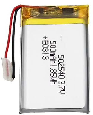 HRYHWASE Lithium Polymer Battery 3.7V 500mAh 502540 Lipo Rechargeable Replacement Lithium Ion Battery Pack for Toy Cars,Drone,Beauty Instrument Battery Accessory