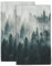 Wotinsi Misty Foggy Mountain Handtücher für Badezimmer, Set mit 2 Handtüchern, weich, saugfähig, Badetücher für Küche, Sport, Fitnessstudio, Yoga, Heimdekoration, 35,6 x 71,1 cm