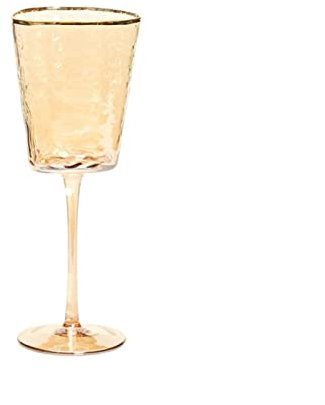 QXSJEDYCH Wine Glasses, Red Wine Glass with Gold-Rimmed Crystal Glass Mugs(2)