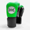 Geezers Halo Training/Sparring Boxing Gloves - Hook & Loop (LUMI GREEN/BLACK/GREY, 14OZ)