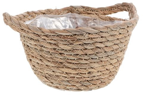 Amosfun Cesta De Almacenamiento De Flores De Tejido Maceta De Cesta Para Plantas Resistente y