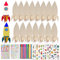 246Pcs Holz Raketen Bastelset, Holz Basteln Kinder, Bastelsets für Kinder, Basteln für Kindergeburtstag, mit Farbstifte Strasssteine Aufkleber, DIY Bastelsets für Kinder und Geschenke der Kinder