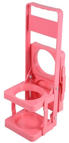 TOGEVAL Weinflaschenhalter Rosa Faltbarer Getränketräger Weinflaschenregal Aus Kunststoff Bierkorb Für Zu Hause