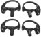 PHENOFICE 2 Pairs Head Phones Radio Ear Mold Earbuds Earbud Tips 2 Way Radios Airplane Eardrums Air Duct Eardrums Black