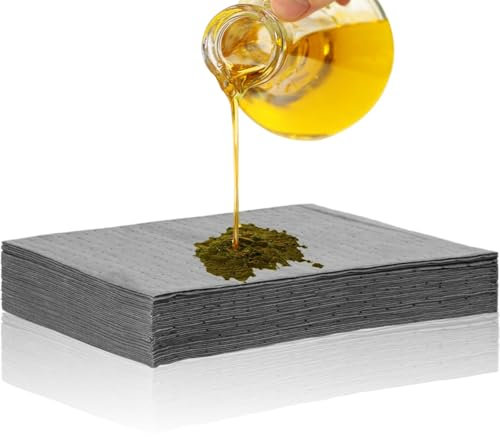 CEWROM Set di 30 panni per olio universali, per la cura dell'olio, tappetino assorbente per gocce di olio, imbottitura assorbente per officina, liquidi versati a base di olio e acqua