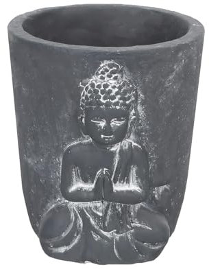 Yingbei Pot de fleurs décoratif en forme de tête de Bouddha pour intérieur ou extérieur