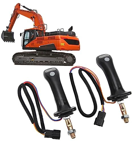 BONKZEBU Excavator Joystick Lever, Manijas de Joystick Excavadoras Fáciles de Operar, Excelente Reemplazo de 3 Botones Excavador Manijas de, para Doosan DH DX150 215 225