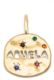 SINGULARU - Charm Grand-mère. Laiton Plaqué Or ou Rhodium et Zircone. Bijoux pour Femme.