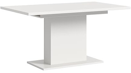 xonox.home Tisch Motion X4AA9T68 Ausziehbarer Esstisch in weiß Nb. mit Säulen-Fußgestelll, ca. 150-190x76x90