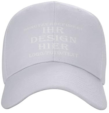 Kustima Basecap personalisiert selbst gestalten Kappe für Männer & Frauen | personalisierte Schirmmütze mit Foto/Logo/Text | Verstellbare | Mesh Caps Baseball Cap Herren Damen