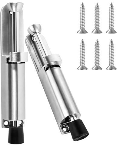 Winddichter Türstopper,2 Stück Verstellbarer Türstopper aus Edelstahl,mit Schutz,Außen Innen Bodenfest,für Innen und Aussenbereich Garagentor Balkontür