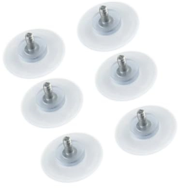 HONITANO 6 Stück Möbelsaugnäpfe 4mm Transparent PVC Antikollisions Saugnäpfe mit Schrauben für Glasplatten Möbel Tische Fenster Befestigung
